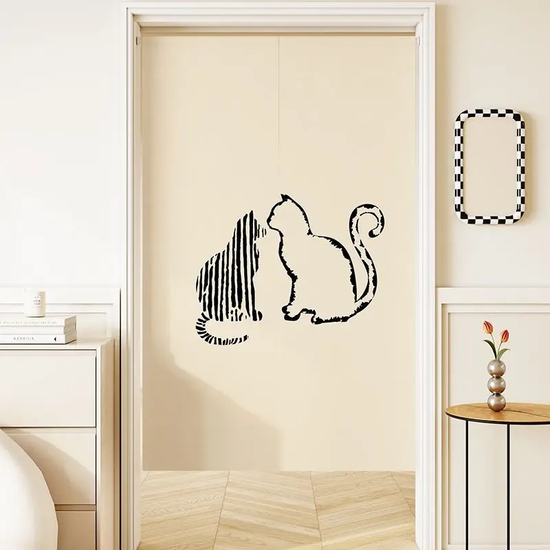 Commercial Window Printing - ستارة باب نورين بتصميم خطوط بسيطة