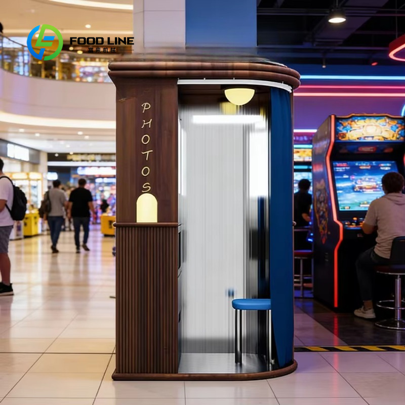 كشك تصوير مغلق مخصص بتصميم نور - مراجعة Commercial Printing Shop وسعره